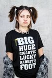 Big Huge Gigantic Lucky Rabbit’s Foot Women Relaxed Slub Tee